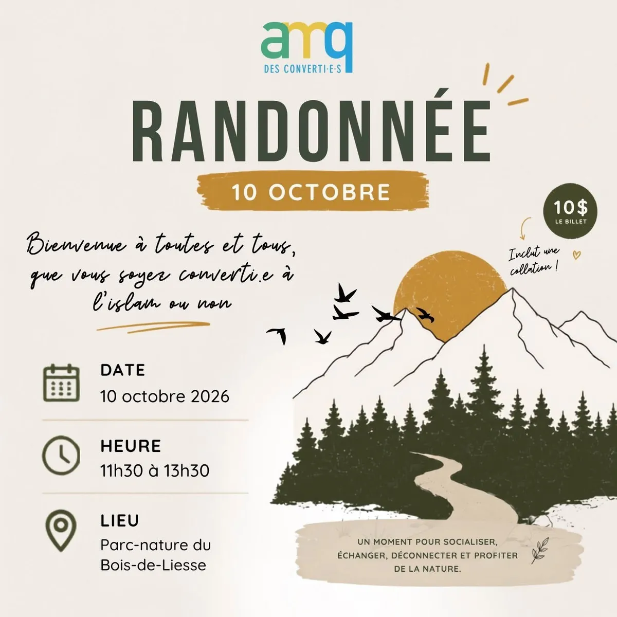 RANDONNÉE PÉDESTRE — 10 OCTOBRE 2026