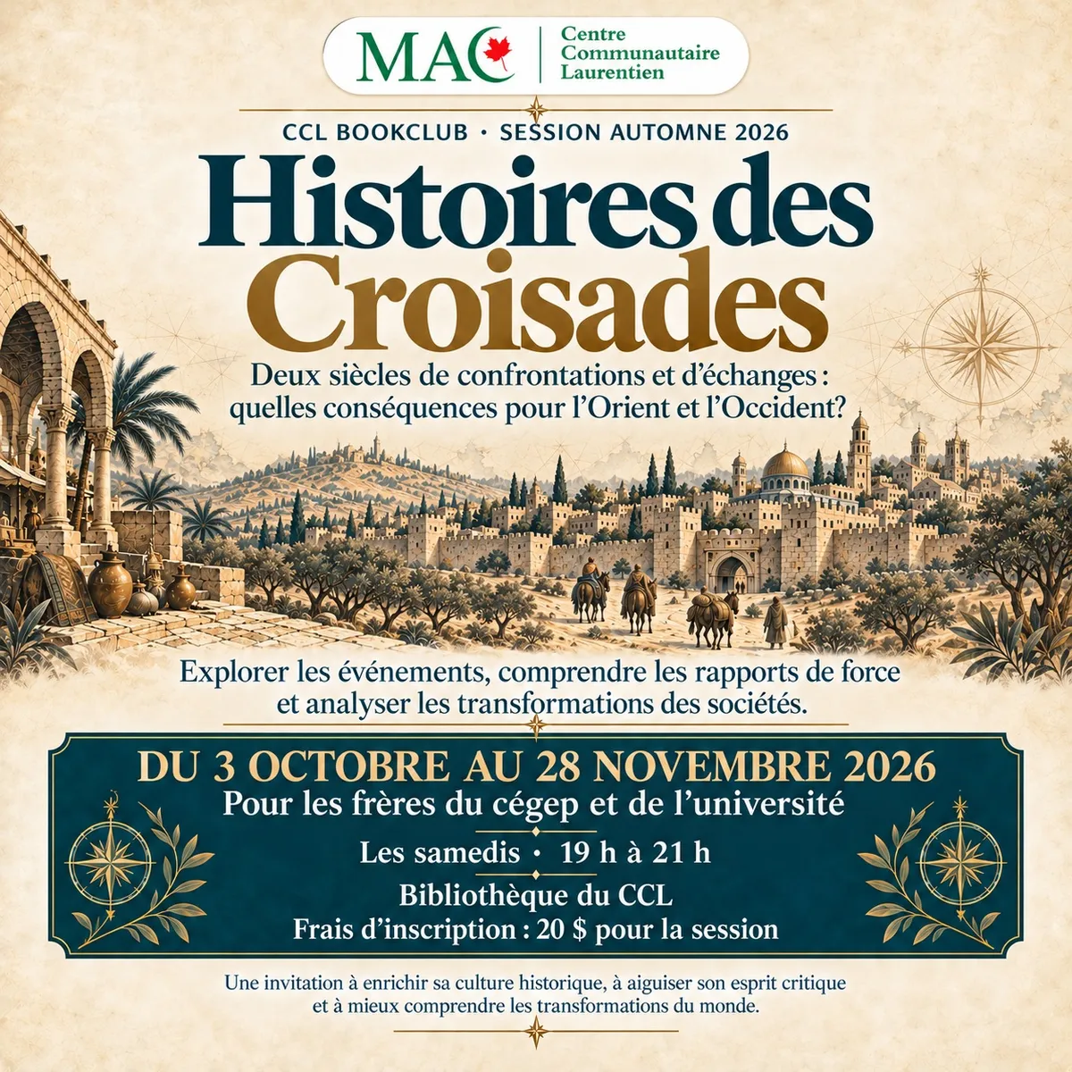 CCL Book Club — Session automne 2026 : Histoire des croisades